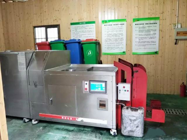 廚余垃圾處理設備案例，北京通州區廚余垃圾處理站500KG廚余垃圾處理設備